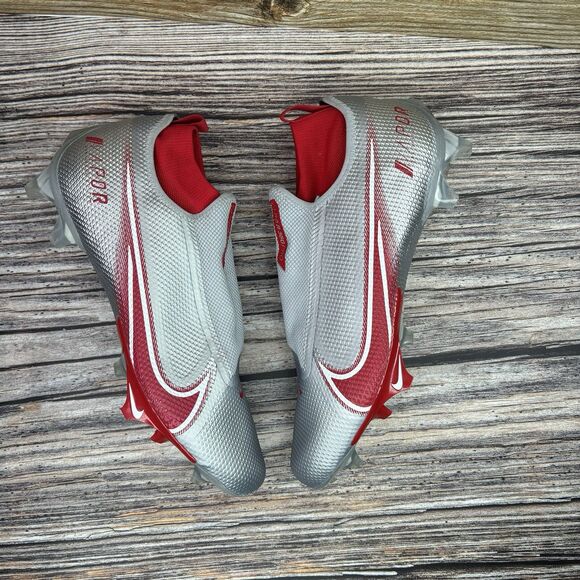 Size 12 Nike Vapor Edge Pro 360 University Red Silver Football Cleats AO8277-008 main image 7